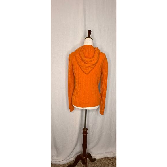 Orange Cashmere Cableknit Hoodie Sweater
Size Small - Picture 4 of 6